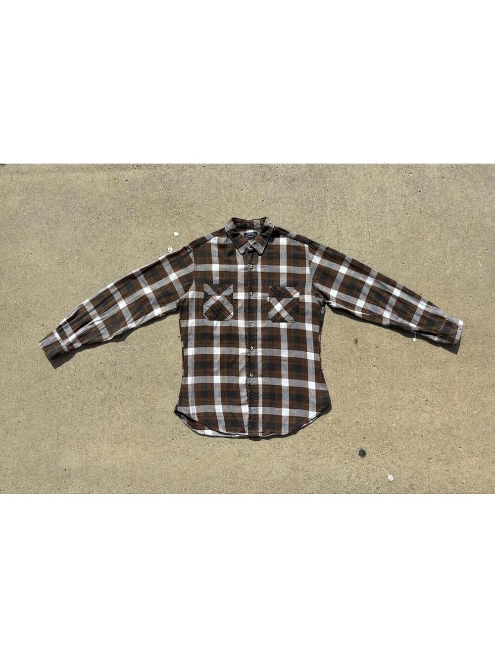 Levi's Vintage White Tab Plaid Flannel Long Sleeve Shirt - L